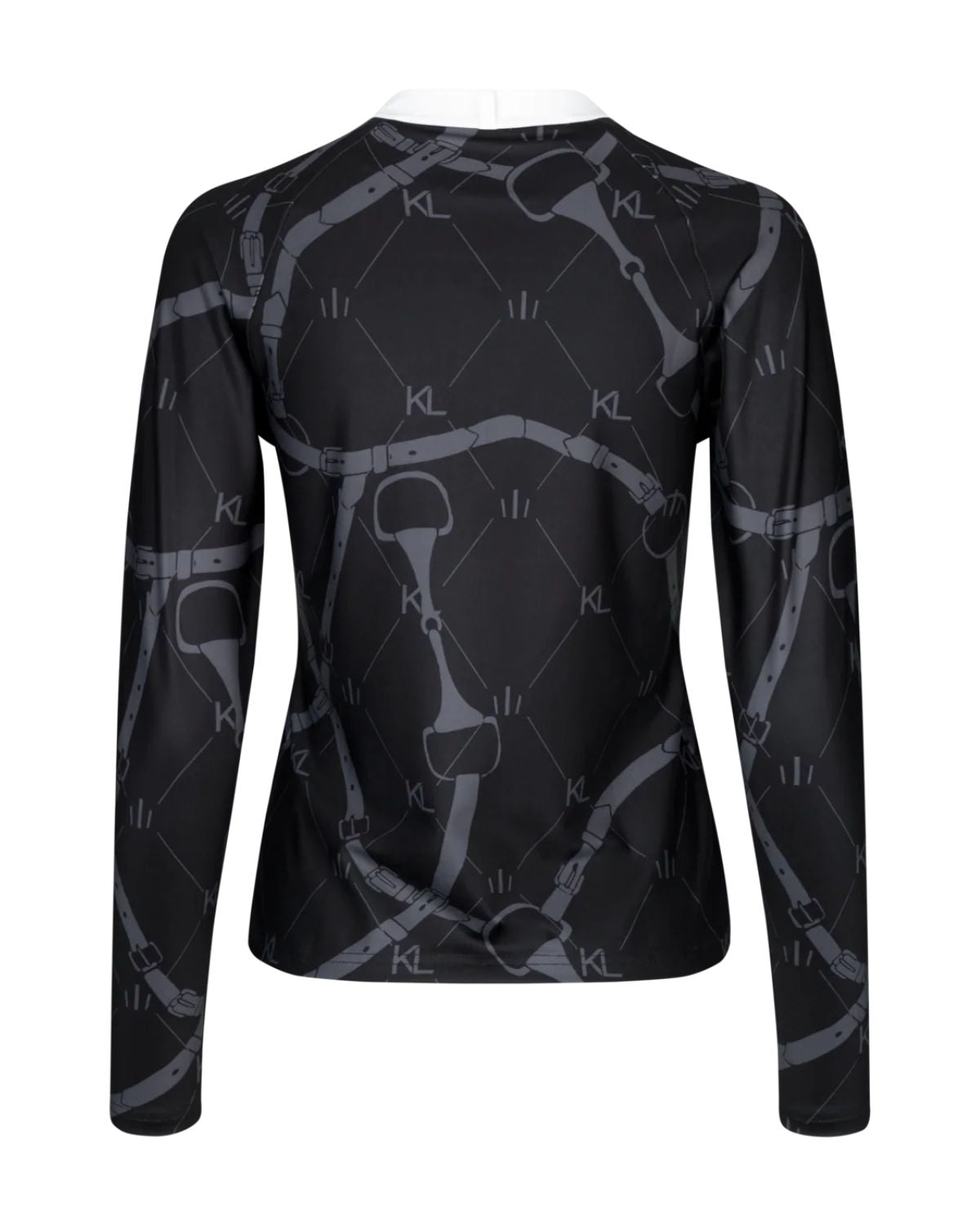 KINGSLAND KLVEA Ladies Show Shirt Navy Equestrian Print Breathable