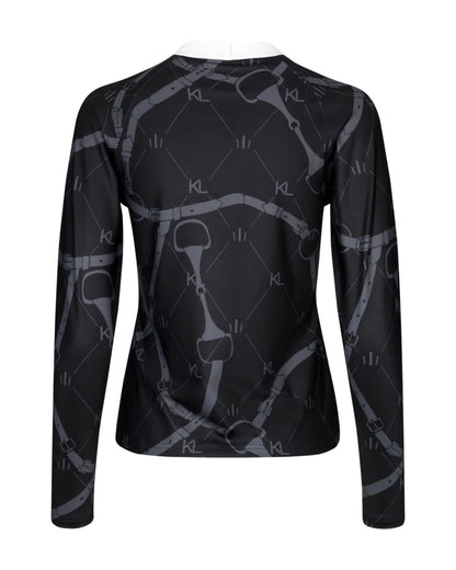KINGSLAND KLVEA Ladies Show Shirt Navy Equestrian Print Breathable