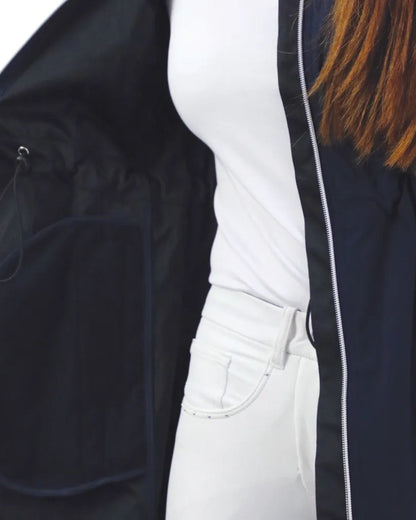 Hy Equestrian Synergy Long Rain Jacket Navy