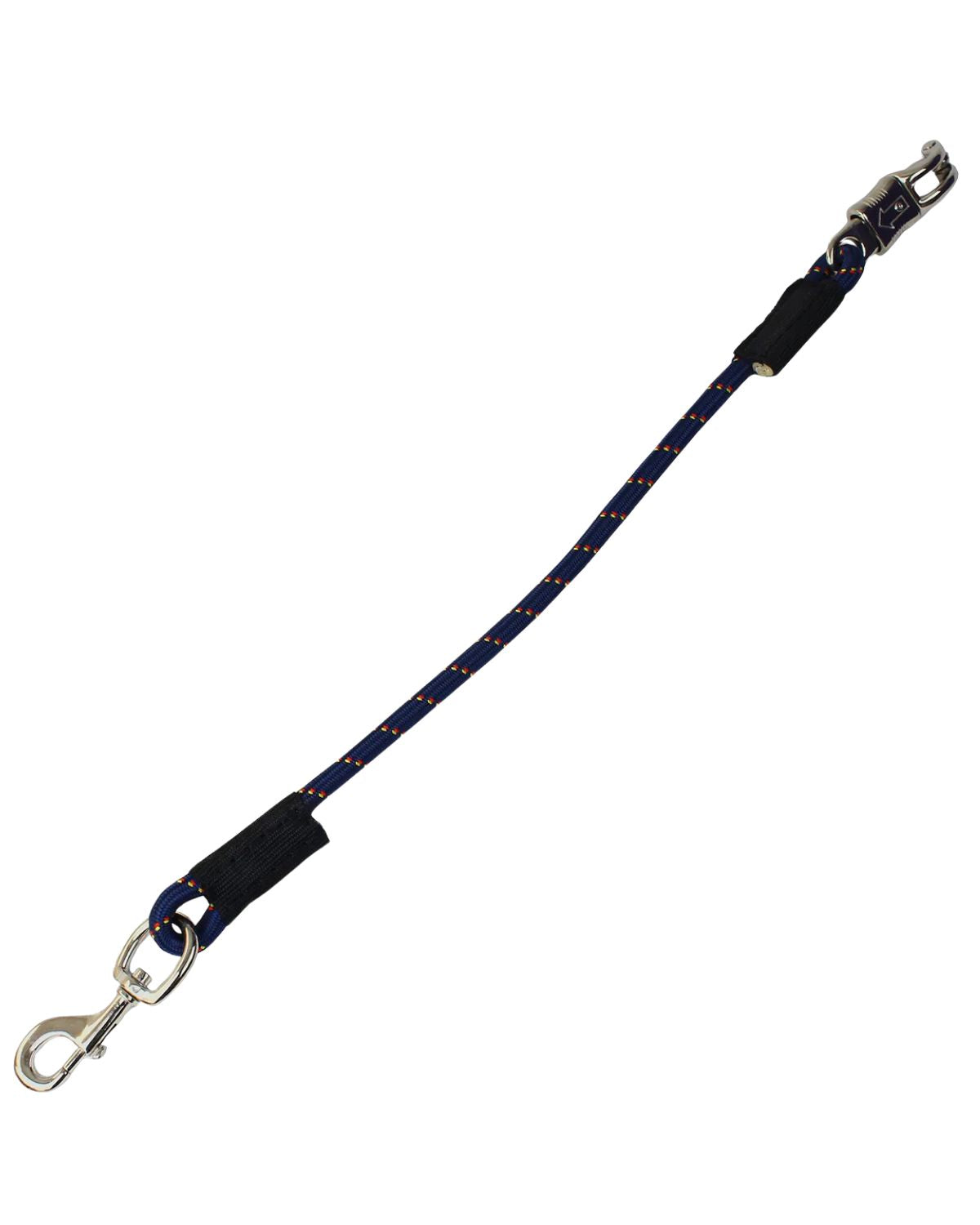 KM ELITE Navy Blue Bungee Tie: Trailer Tie with Quick-Release Panic Snap & Trigger Clip for Horse Safety & Convenience
