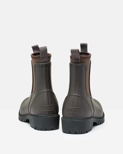 JOULES Oakfield Chocolate Brown Neoprene Wellies - Stylish & Practical Short Rain Boots