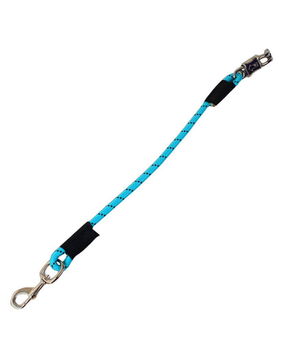 KM ELITE Bungee Tie Pastel Blue - Trailer Tie with Quick-Release Panic Snap - Equiflair
