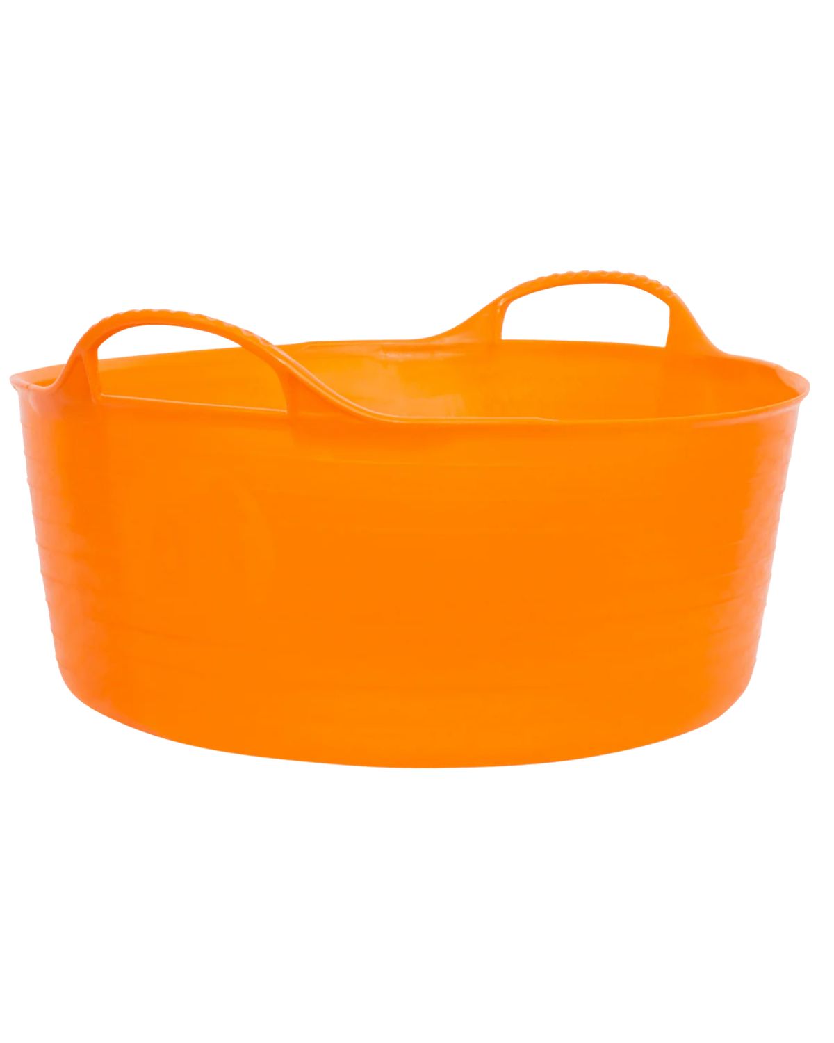 Orange Gorilla Tub: Shallow Flexible Tub for Gardening, Storage, and Animal Feed. Red Gorilla Small Shallow Gorilla Tub - Orange