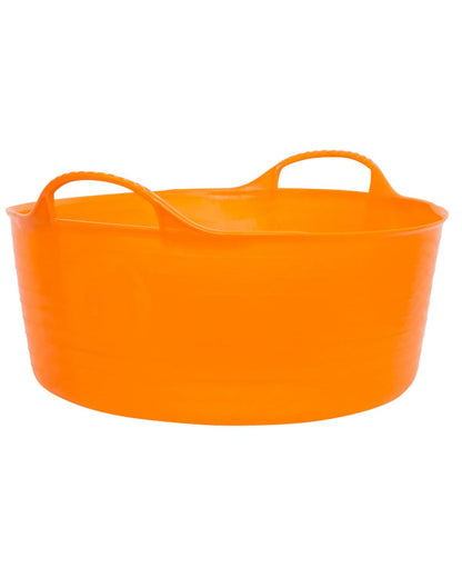 Orange Gorilla Tub: Shallow Flexible Tub for Gardening, Storage, and Animal Feed. Red Gorilla Small Shallow Gorilla Tub - Orange