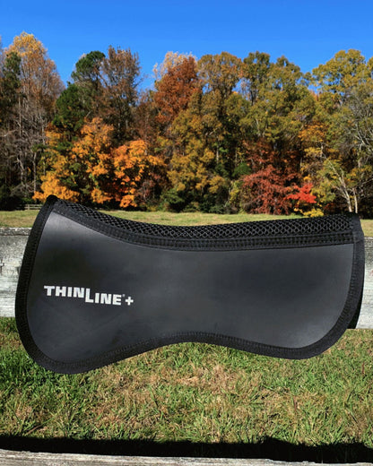 ThinLine Perfect Fit Pad Black: Shock Absorbing Equestrian Saddle Pad for Horses, Wither Relief
