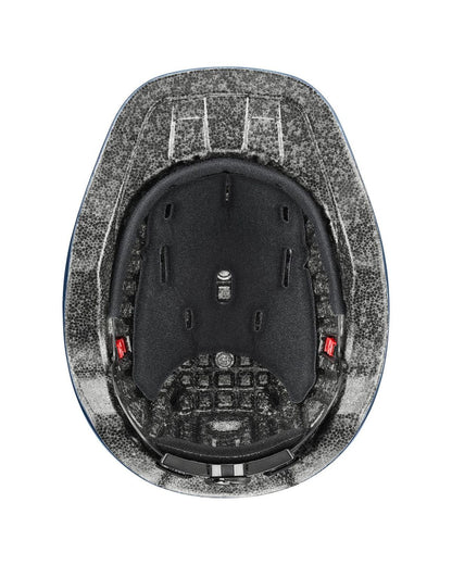 UVEX KIDDOX Junior Riding Helmet - Navy | Equiflair - Interior view. Adjustable Size, Inmould Tech, Ventilation. Shop now!