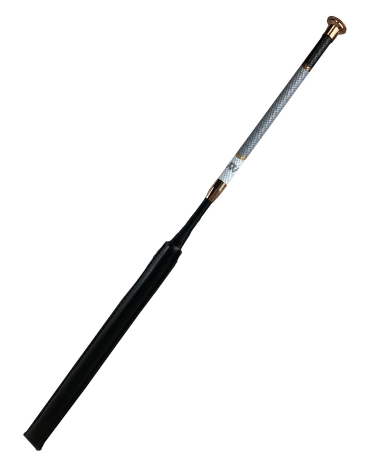Woof Wear Resolute Jump Bat - Grey/Rose Gold Riding Crop. Premium Equine Riding Equipment.