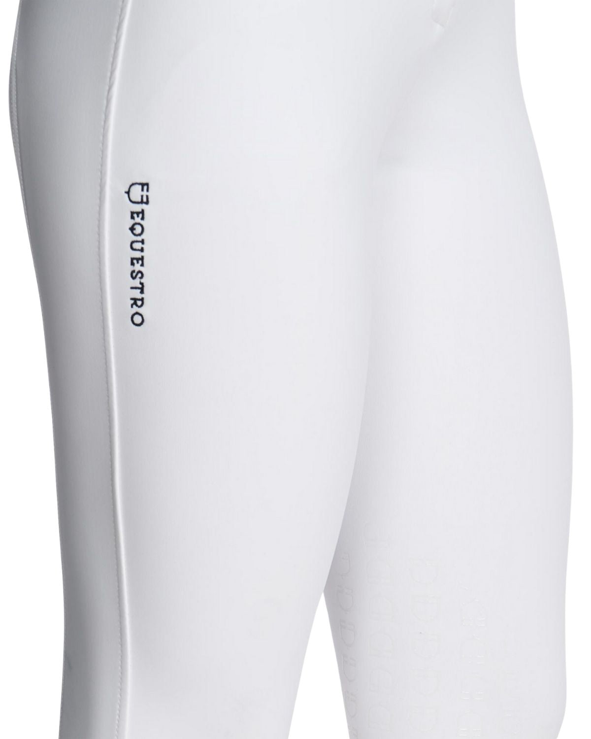 Equestro Women's Slim Fit Grip Breeches With Logo White