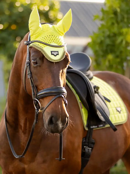 LeMieux Loire Fly Hood Kiwi: Stylish Horse Fly Hood for Equestrian Protection