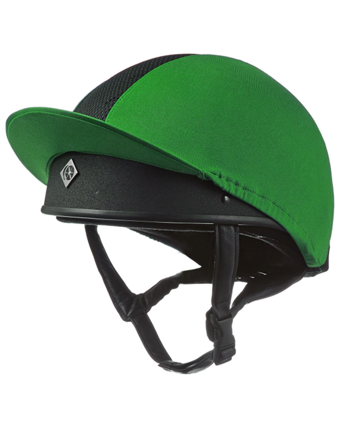 CHARLES OWEN PRO II Vented Silk Emerald Riding Helmet Cover - Equiflair
