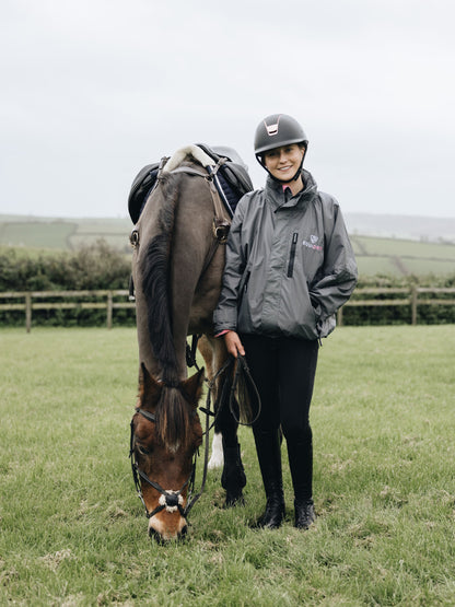 EQUIDRY Shortie Women's Thin Fleece Grey/Penelope Pink