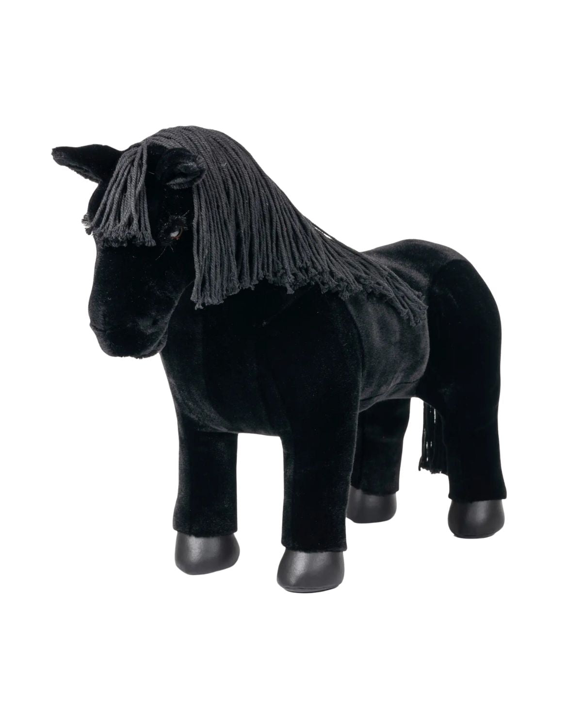 Lemieux Toy Pony Skye - Black Plush Dressage Horse with Plaitable Mane & Tail - Equiflair