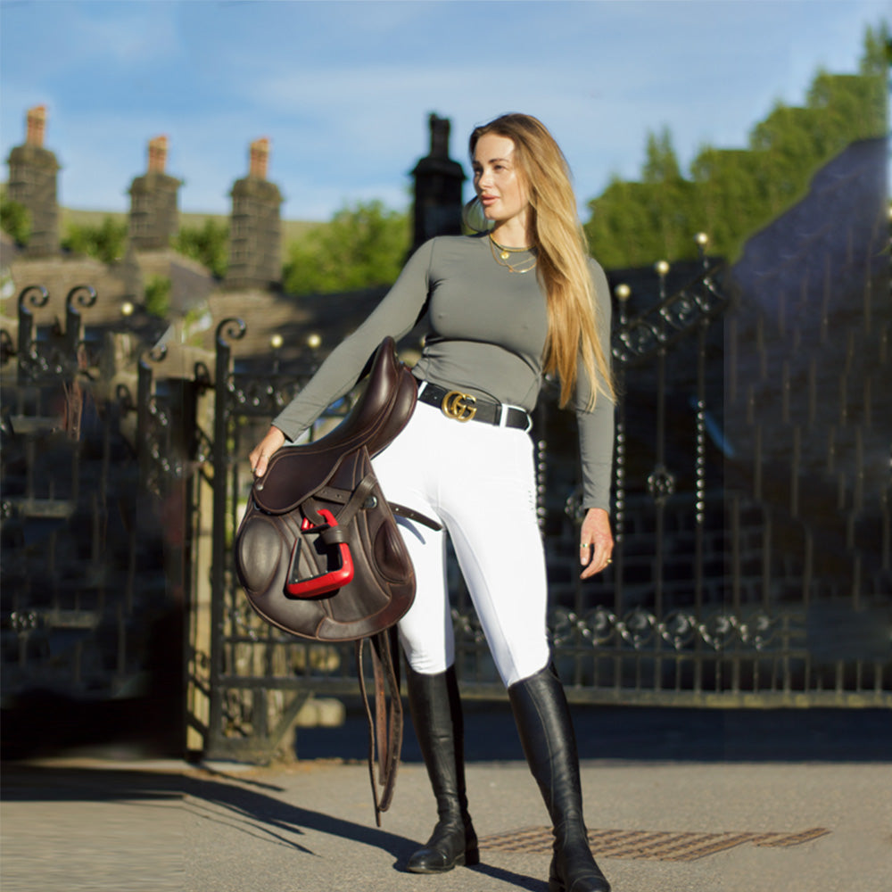 Equiflair Equestrian: CAMEO PERFORMANCE BASELAYER CHARCOAL - Equestrian Riding Clothes