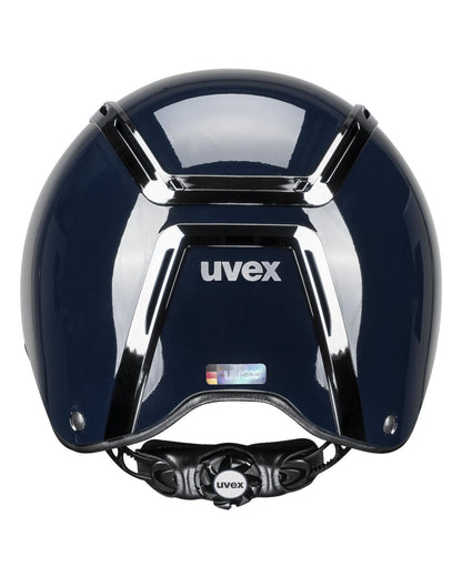 Uvex Exxeed Shiny Chrome Riding Helmet  - Navy