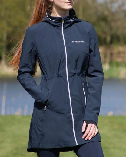 Hy Equestrian Synergy Long Rain Jacket Navy