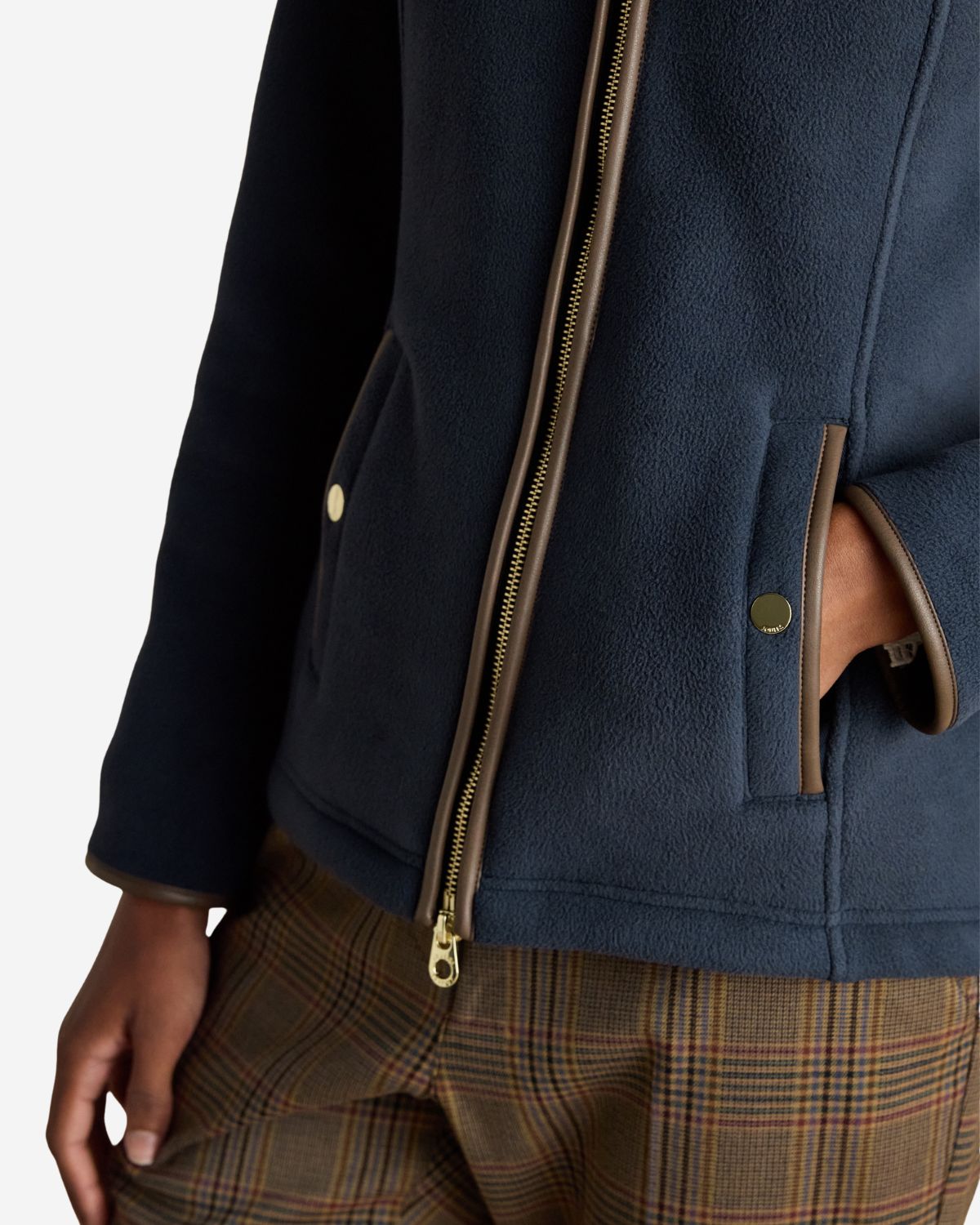 Joules Heritage Navy Regular Zip Through Fleece