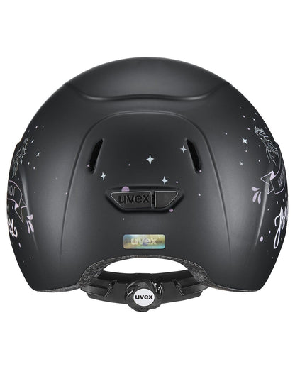 UVEX KIDDOX Happy Horse Junior Helmet - Black Matt. Kids Riding Safety Gear.