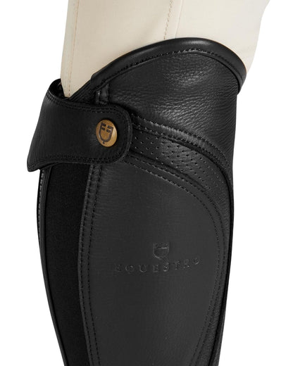 Equestro Unisex Gaiters Perforated Leather Maximum Comfort Black | Equiflair
