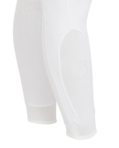 Equestro Women's Slim Fit Grip Breeches With Logo White