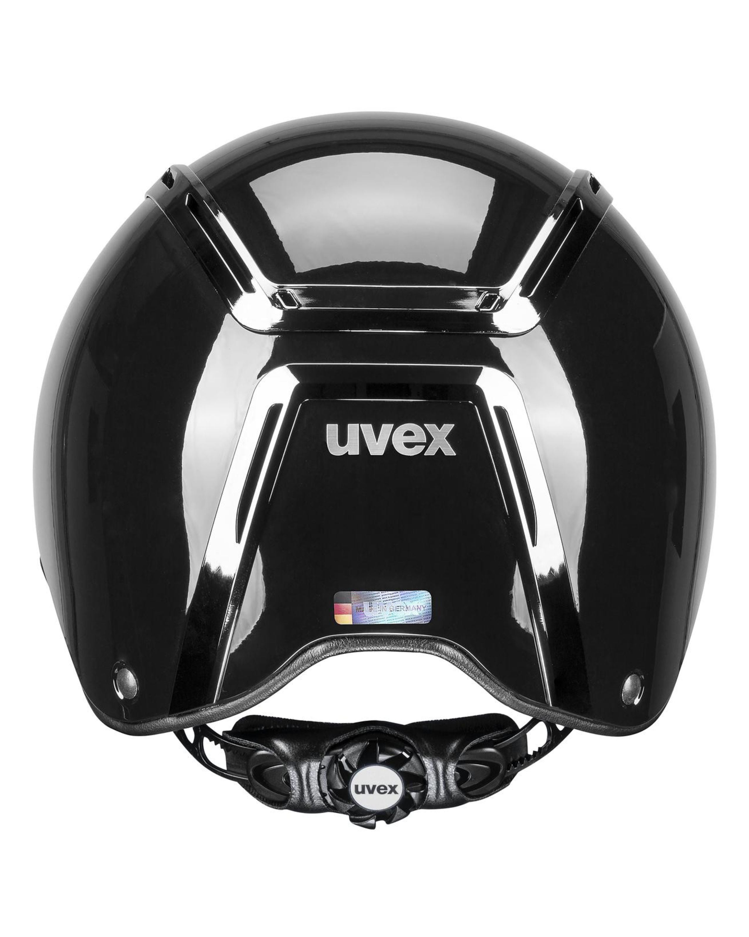 Uvex Exxeed Shiny Chrome Riding Helmet  - Black
