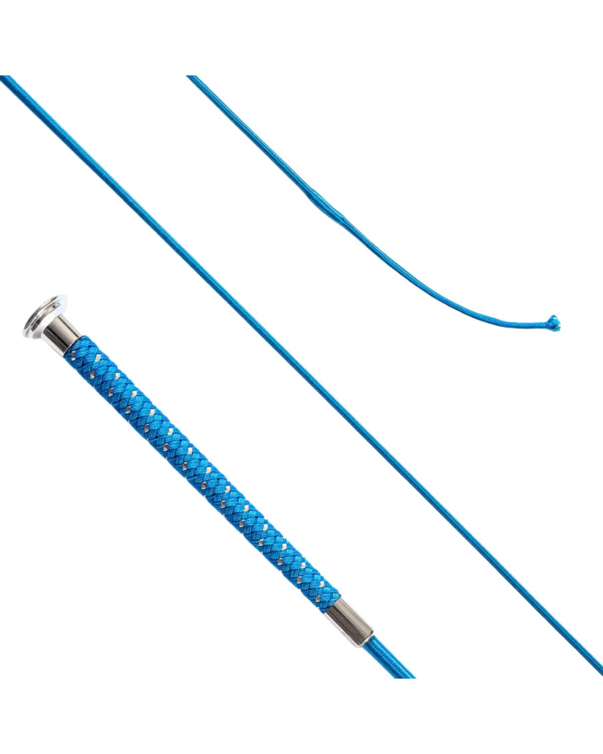 KM Elite Dressage Whip with Silver Braided Grip Blue