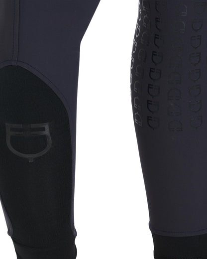 Equestro Women's Full Grip Slim Fit Breeches Navy