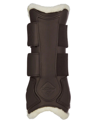 LEMIEUX CAPELLA COMFORT TENDON BOOTS BROWN. Leather horse boots with fleece lining for optimal protection and comfort. Equestrian gear.