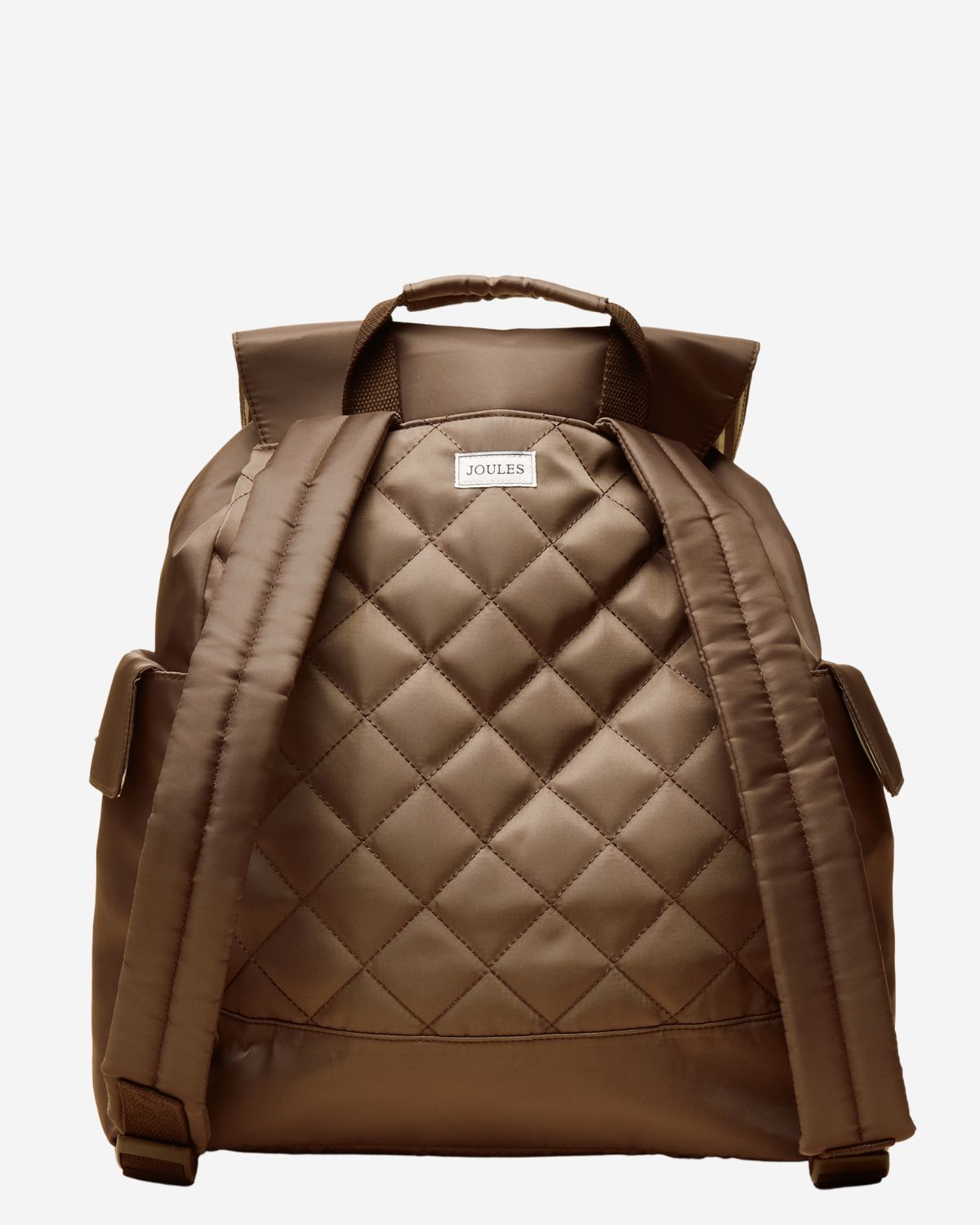 Joules Cambeck Mocha Quilted Rucksack Backpack - Back View | Equiflair