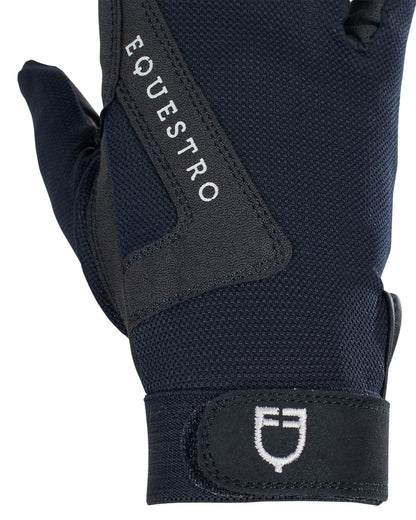 Equestro Gloves In Technical Fabric Navy