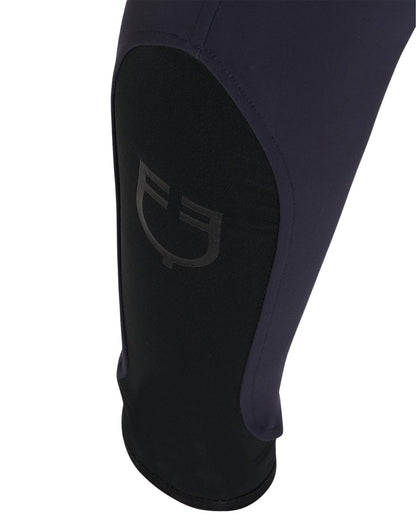 Equestro Men's Slim Fit Grip Breeches With Logo Navy Blazer