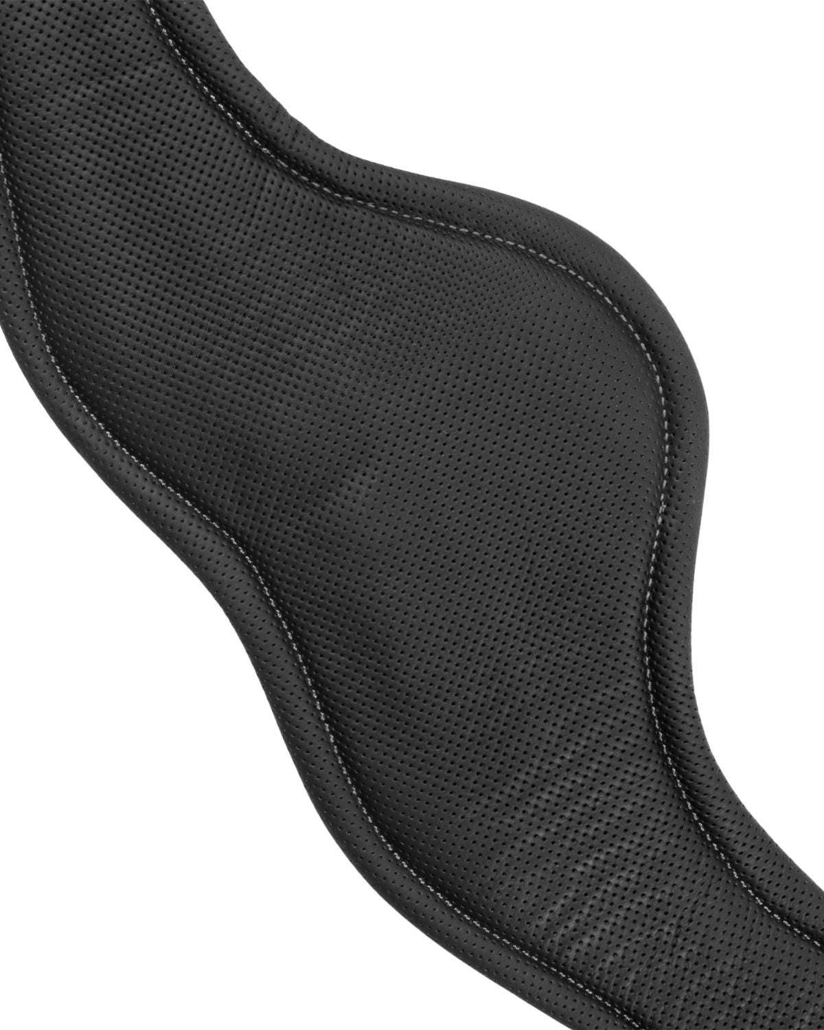 Equestro Shaped Leather Jumping Girth Black