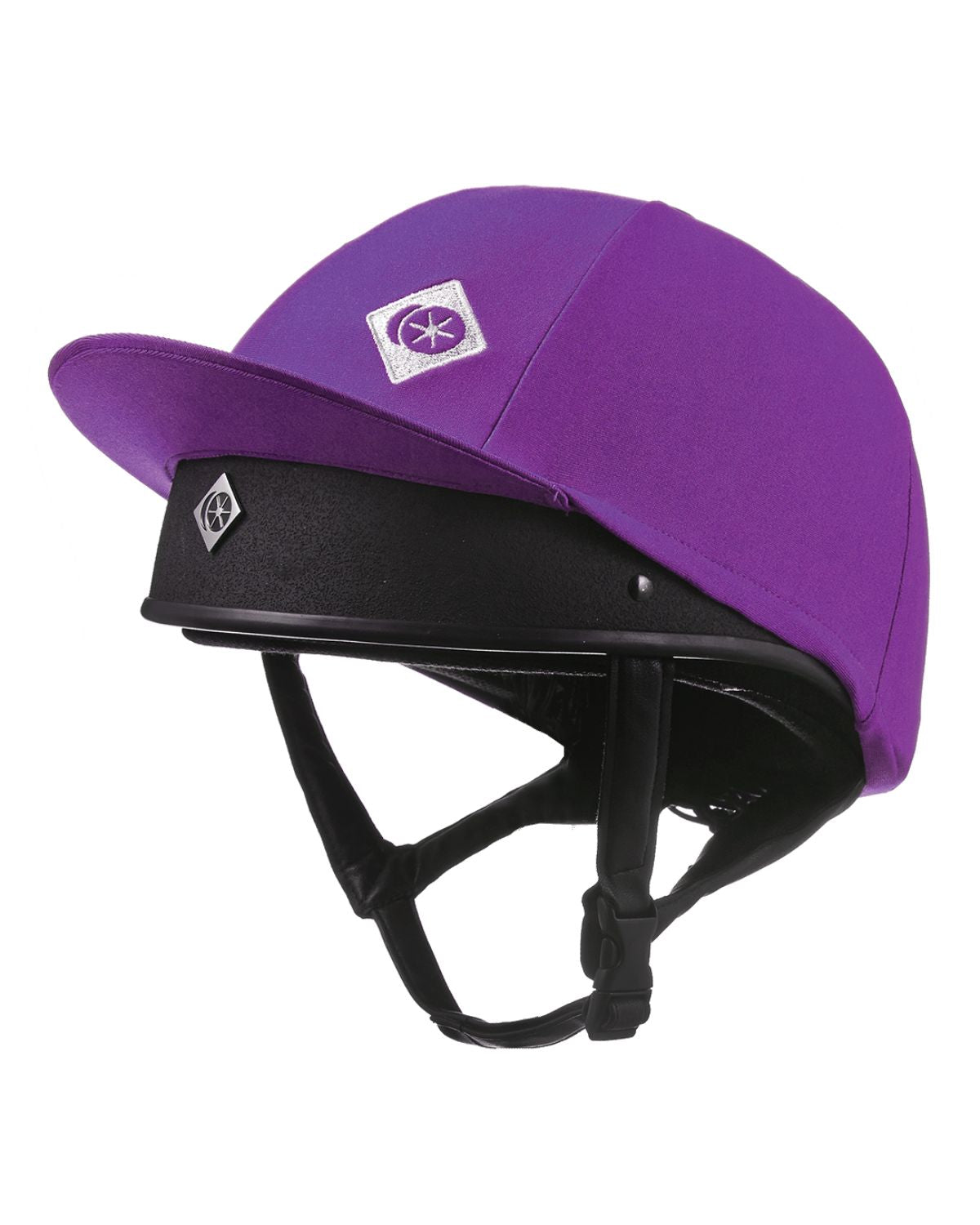 Charles Owen Traditional Purple Silk: Equestrian Helmet Cover for Skull Caps