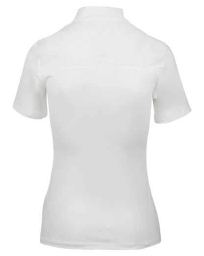 Woof Wear White Competition Shirt - Lace Detail Riding Top for Equestrian Events