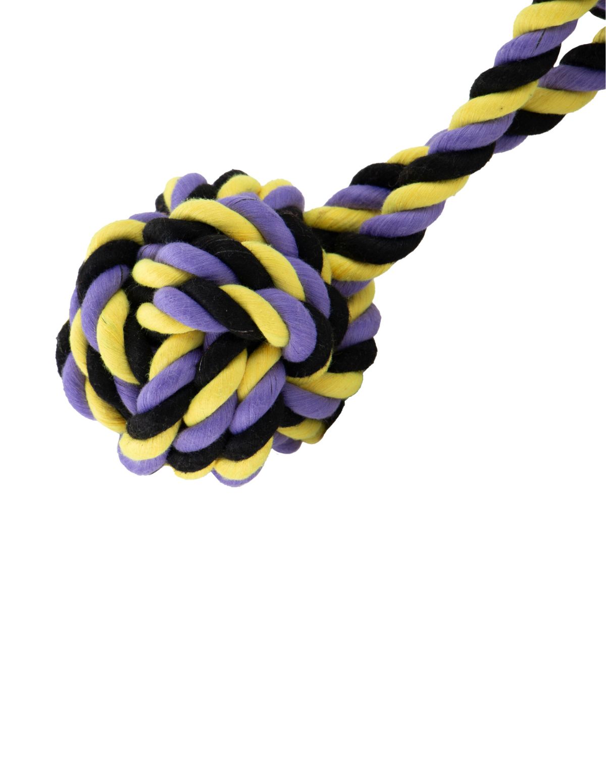 Ancol Playtime Tricoloured Jumbo Rope Ball Tug Dog Toy