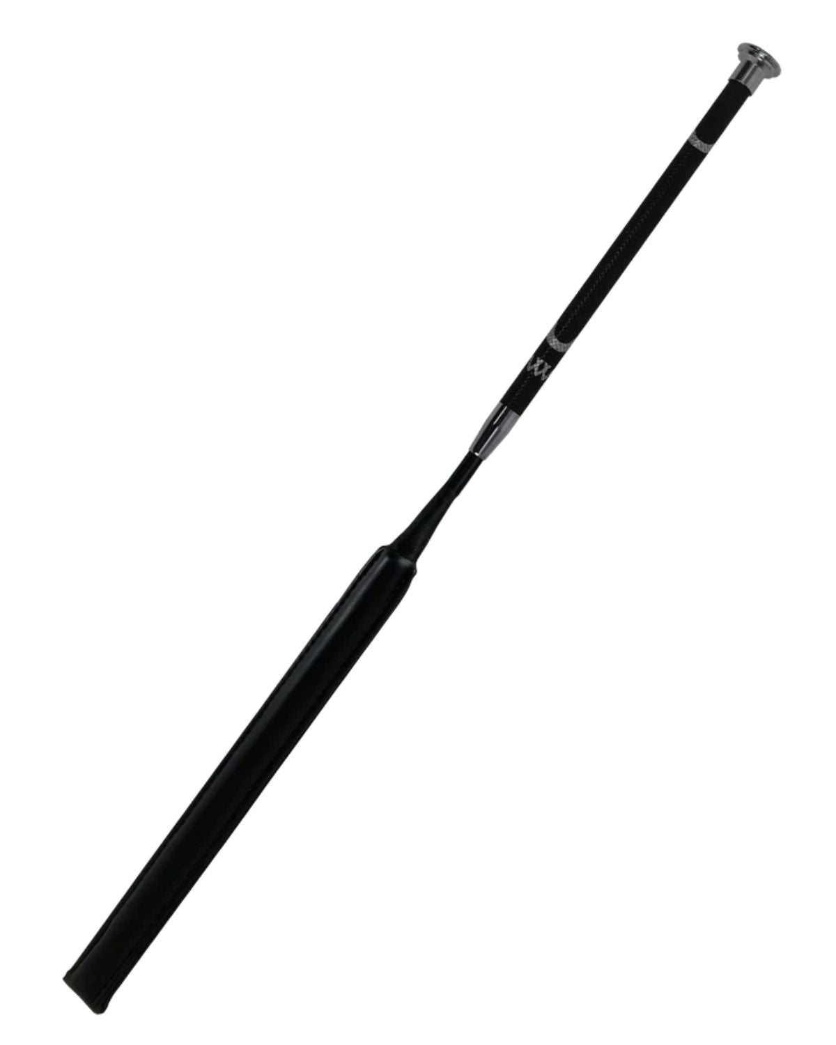 Woof Wear Resolute Jump Bat Black Silver Riding Crop - Equiflair
