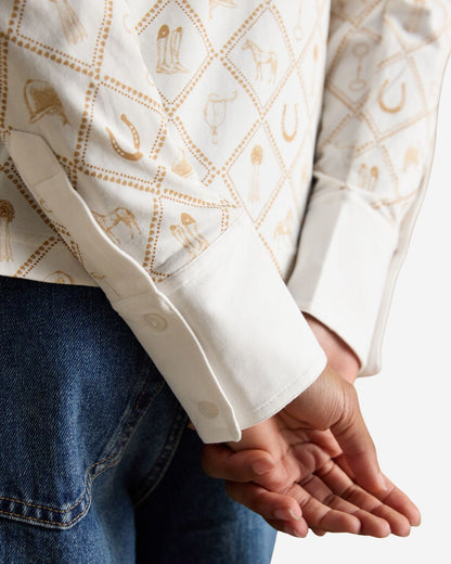 Joules Charlotte Horse Icons Printed Jersey Shirt