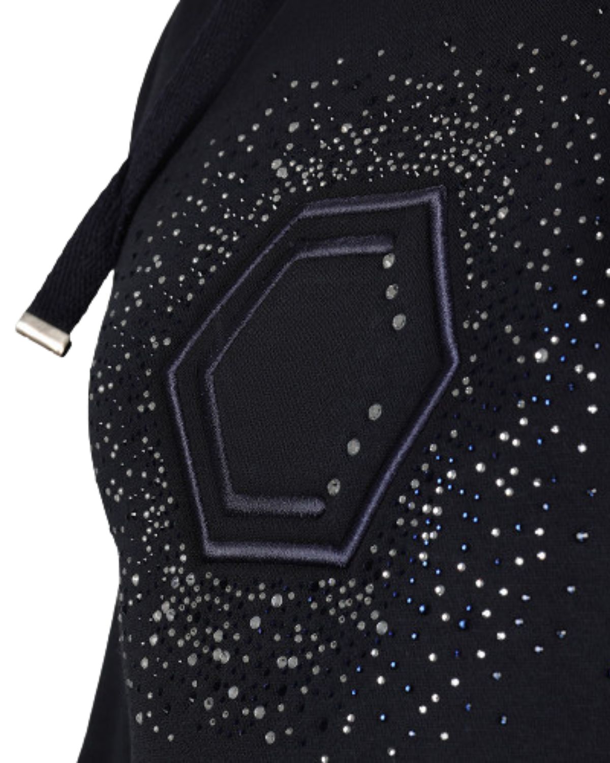 Coldstream Swanlaws Diamante Hoodie Navy: Embellished horse riding apparel, women's equestrian fashion.
