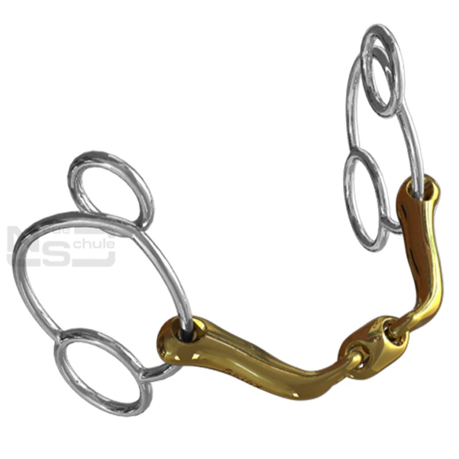 Neue Schule Verbindend Universal Horse Bit - Double Jointed 3-Ring Equestrian Bit