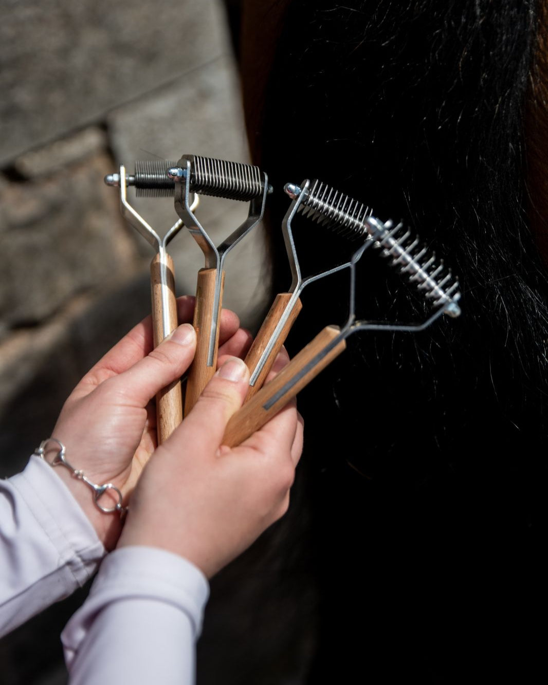 Horse Tail Thinning Rakes - KM ELITE SMART TAILS PROFESSIONAL by Smart Grooming Tools