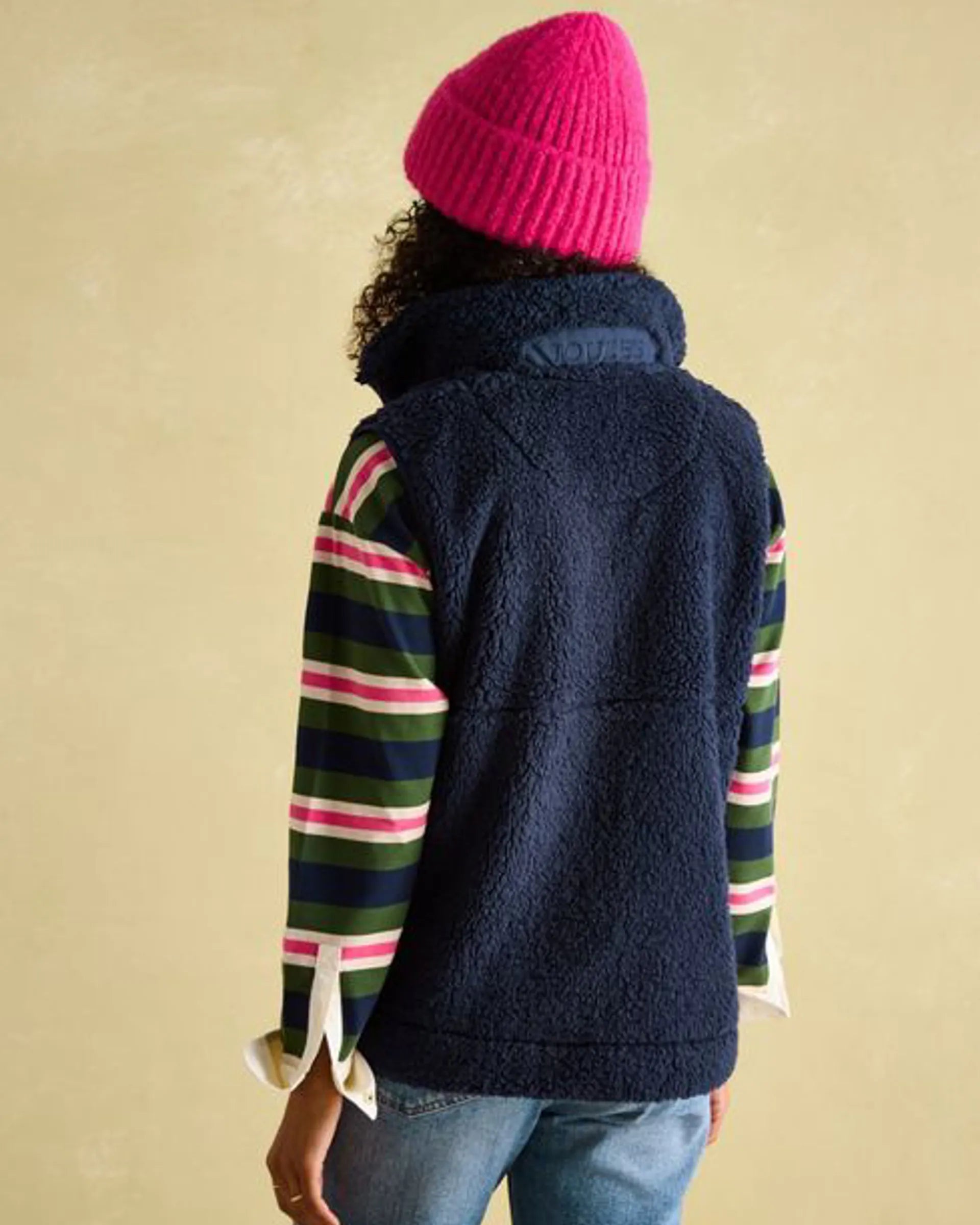 Joules Mallory Navy Fleece Gilet - Vest, Sleeveless, Warm