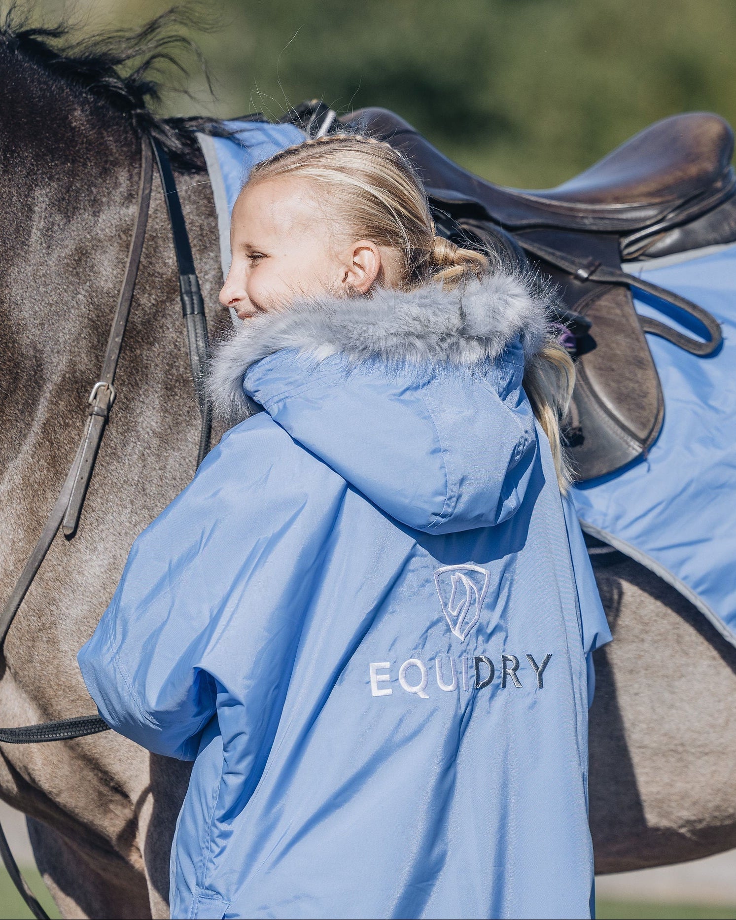 EQUIDRY Evolution Children's Thick Fleece Sky Blue