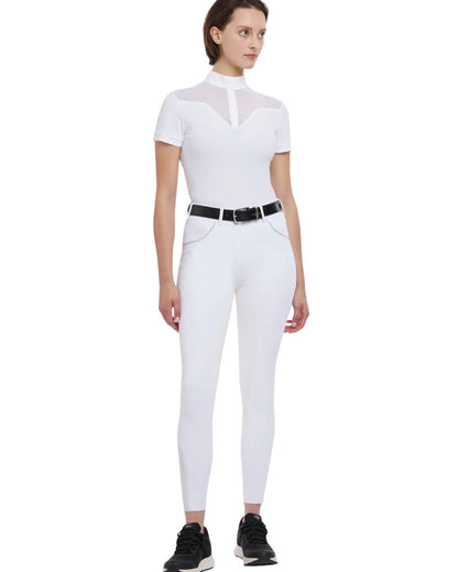 LEMIEUX VICTORIA Breech: White Dressage Breeches, Suede Seat | Equiflair
