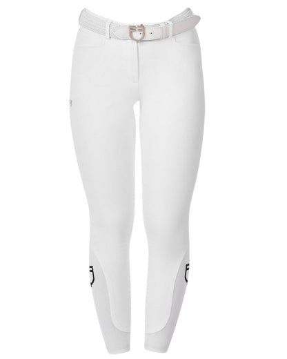 Equestro Women'S Knee Grip Breeches Equestro X Fise White