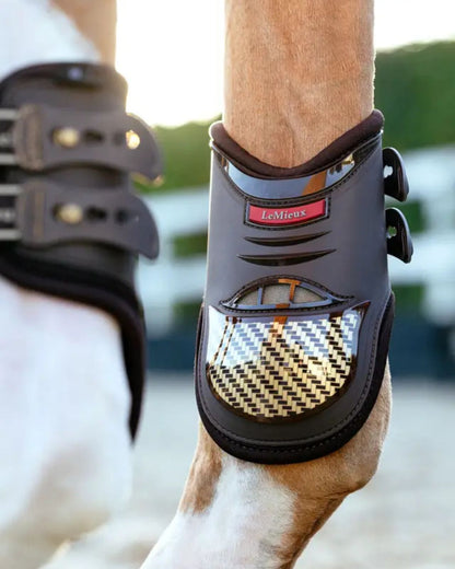 LeMieux EXO-FLEX Fetlock Boots - Brown & Gold Horse Leg Protection | Equiflair