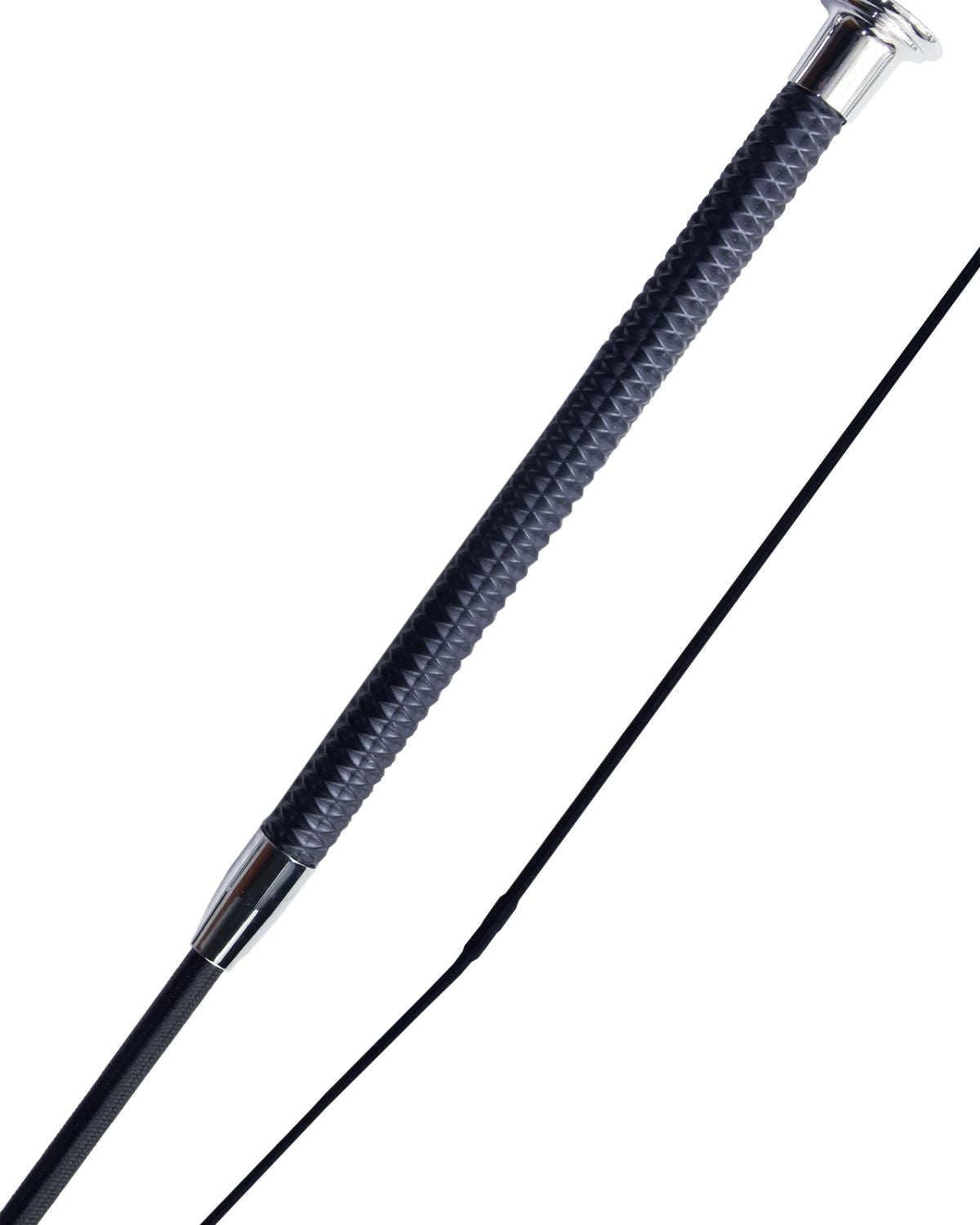 Woof Wear Diamond Dressage Whip - Black & Silver - Training, Competition