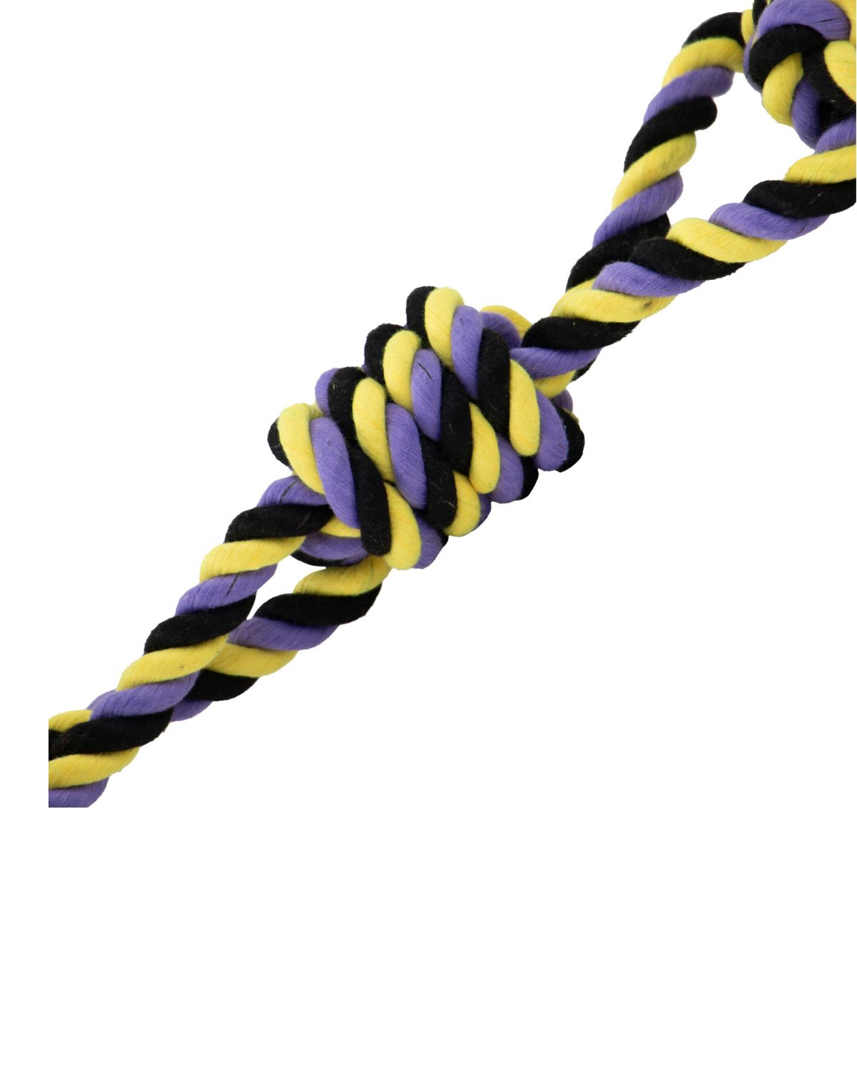 Ancol Playtime Tricoloured Jumbo Rope Ball Tug Dog Toy