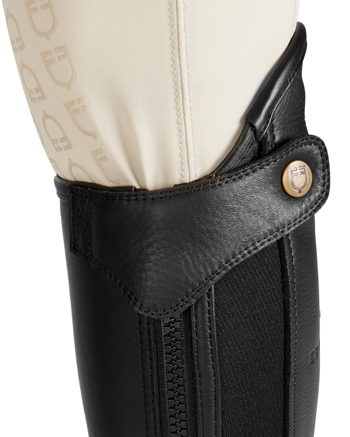 Equestro Unisex Gaiters Perforated Leather Maximum Comfort Black | Equiflair
