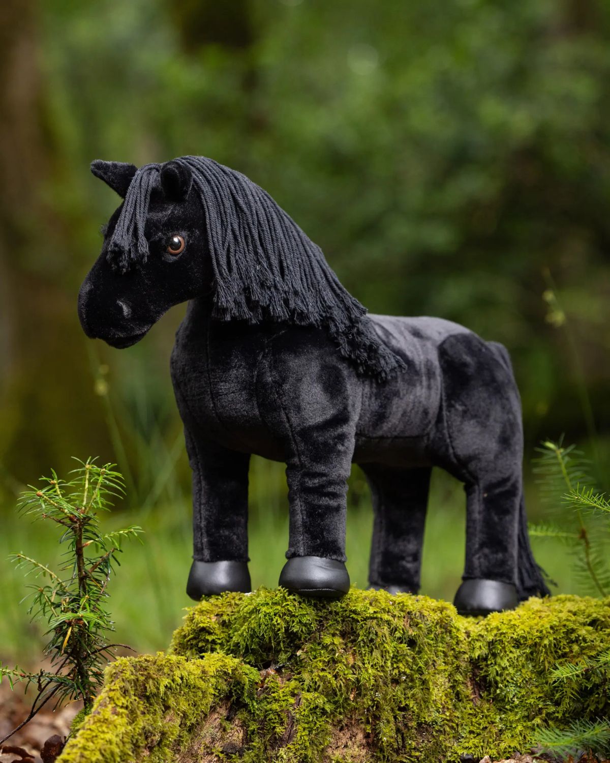Lemieux Toy Pony Skye: Black Dressage Horse with Plaitable Mane & Tail - Equiflair
