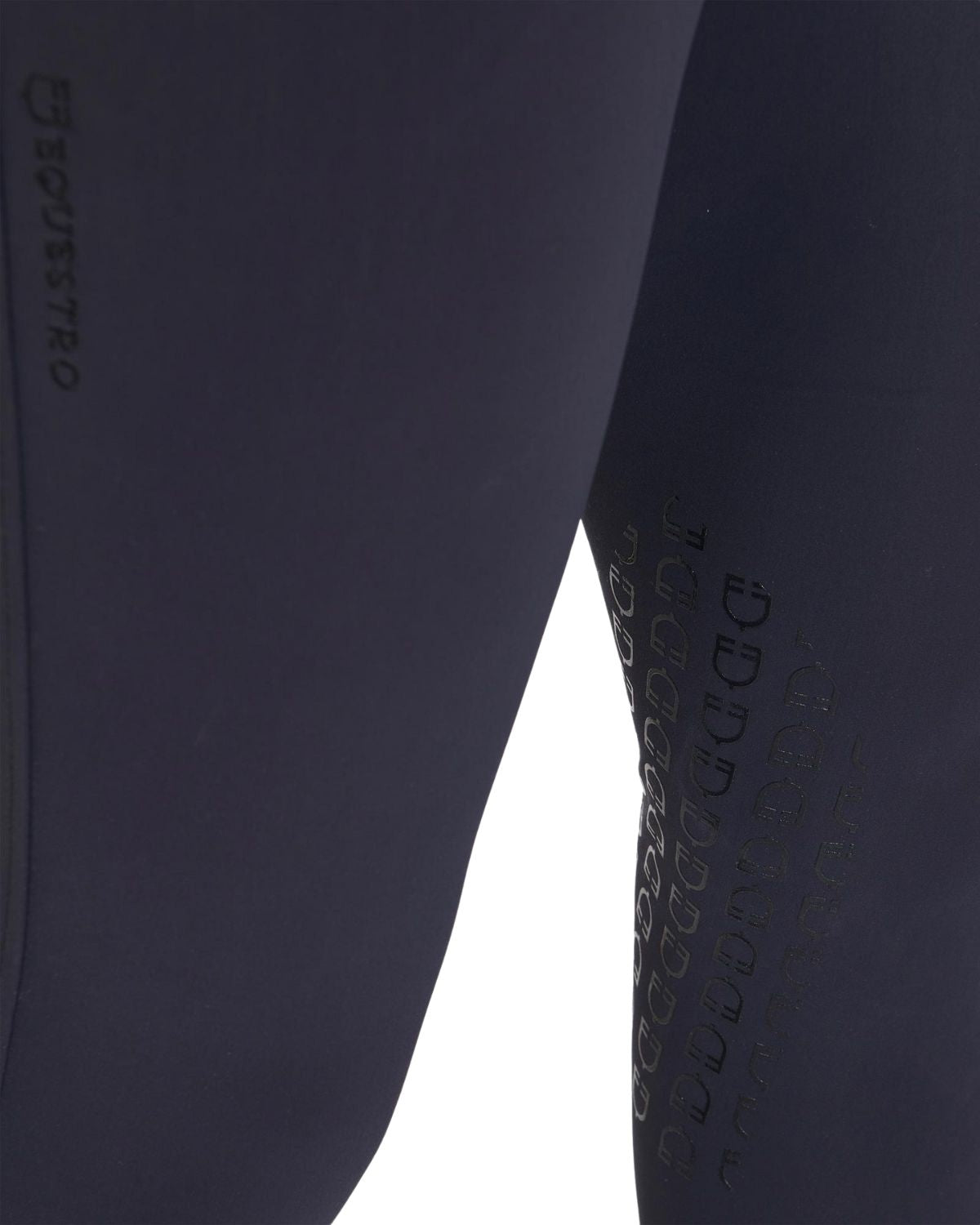 Equestro Men's Slim Fit Grip Breeches With Logo Navy Blazer
