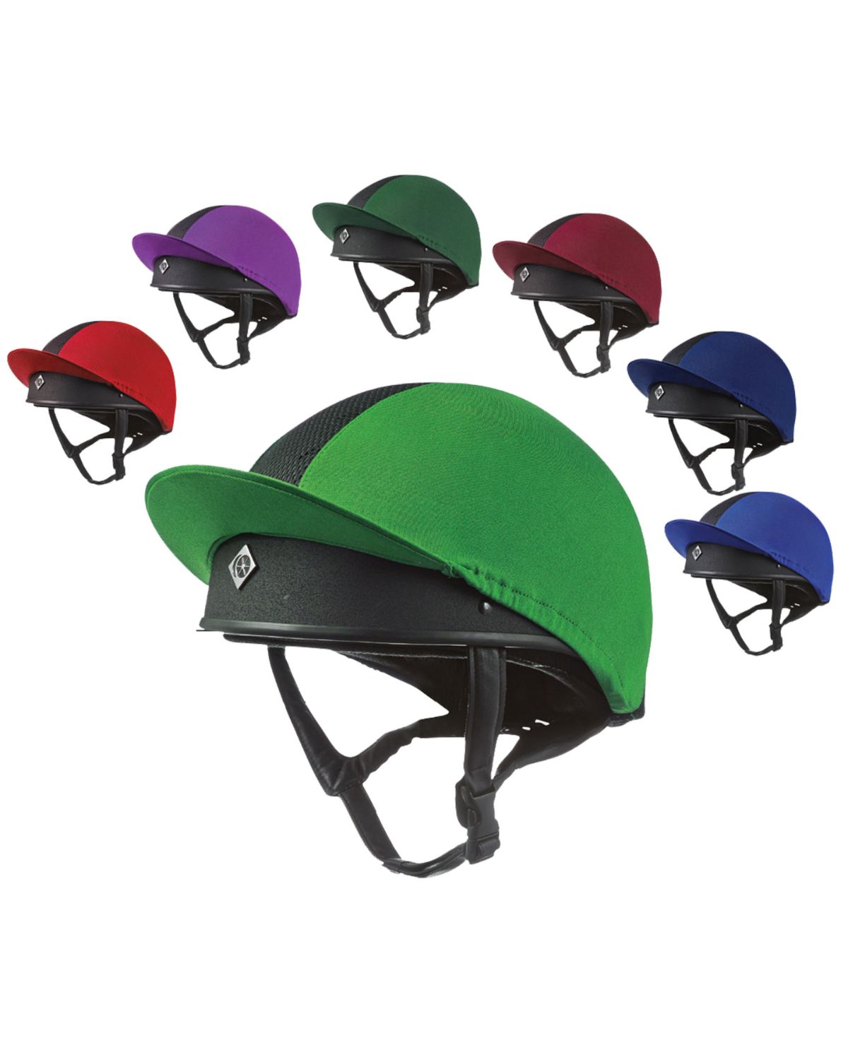 Charles Owen Pro II Vented Riding Helmet Silks Navy Collection - Equiflair